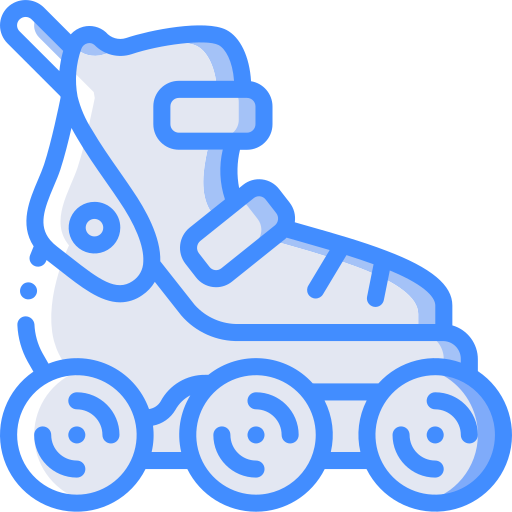 Roller skate Basic Miscellany Blue icon