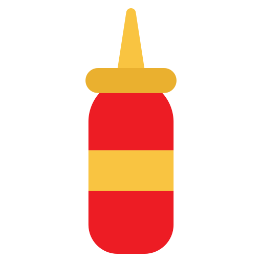 bottiglia di salsa Generic color fill icona
