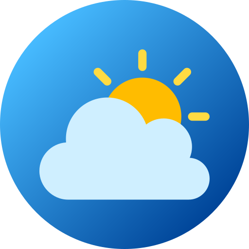 Clouds and sun Generic gradient fill icon