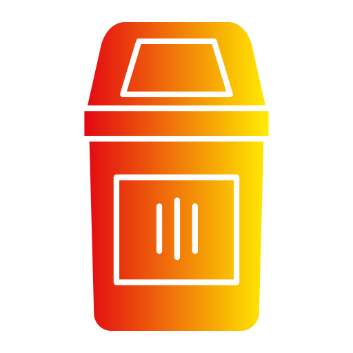 cubo de basura Generic gradient fill icono
