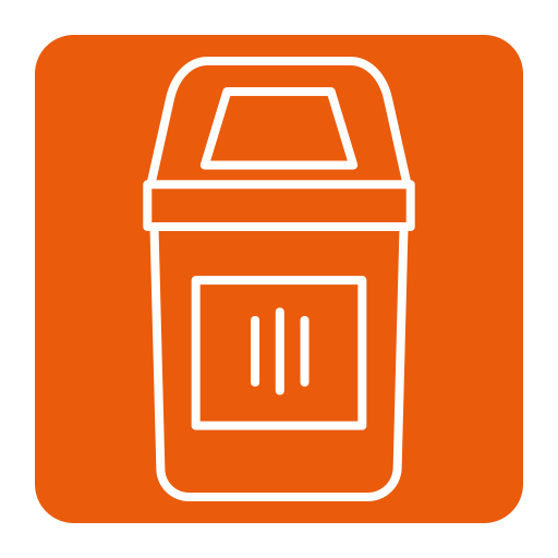 cubo de basura Generic color fill icono