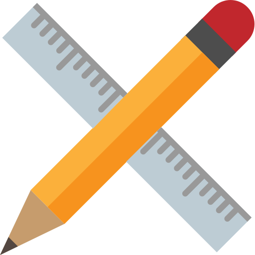 눈금자와 연필 Generic color fill icon