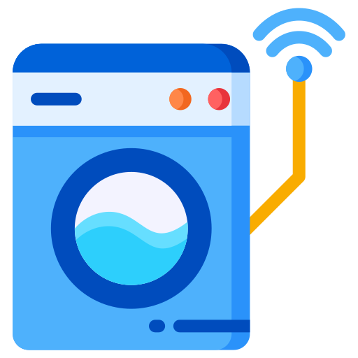 Smart washing machine Generic color fill icon