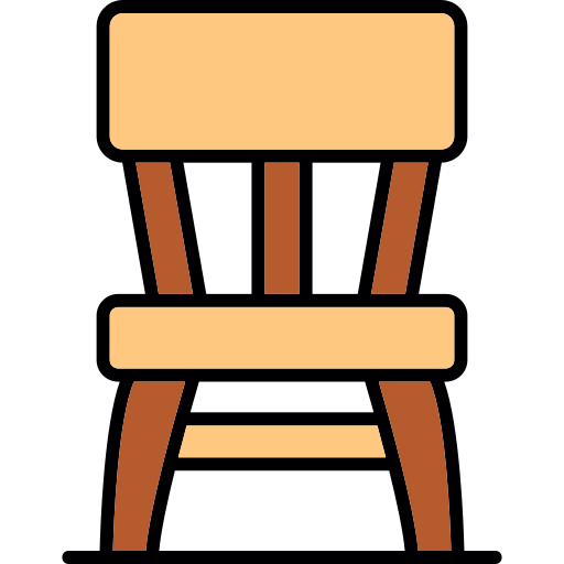 chaise en bois Generic color lineal-color Icône
