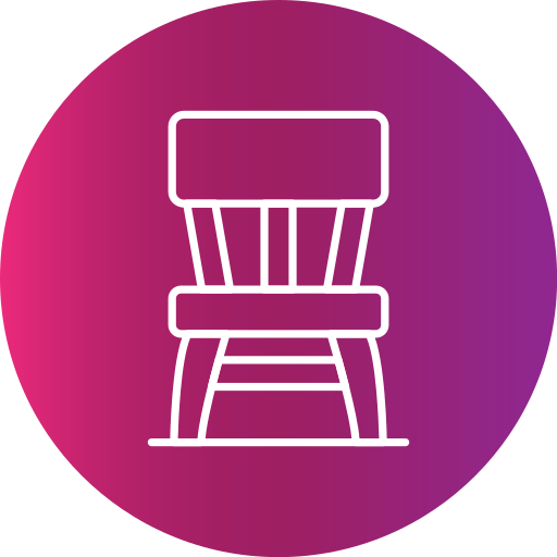 drewniane krzesło Generic gradient fill ikona
