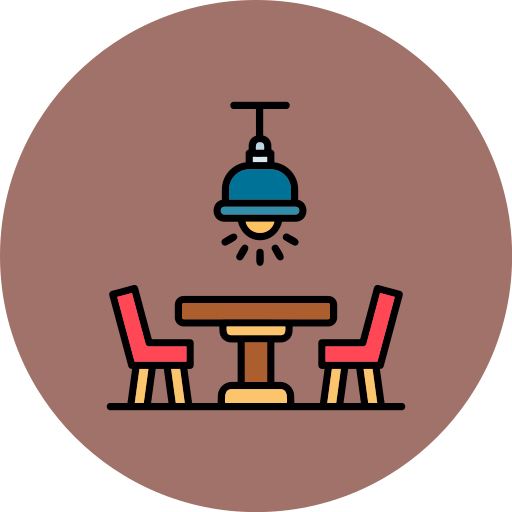 Dinning table Generic color lineal-color icon