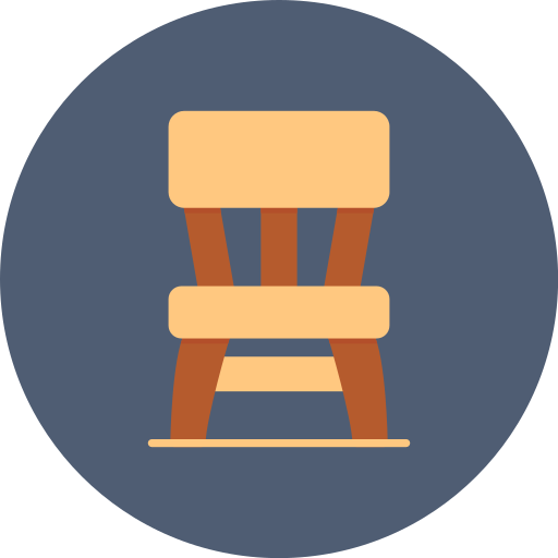 chaise en bois Generic color fill Icône