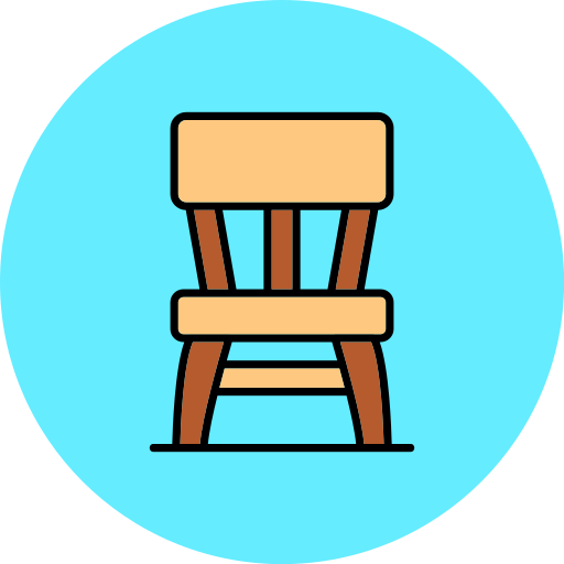 sedia di legno Generic color lineal-color icona