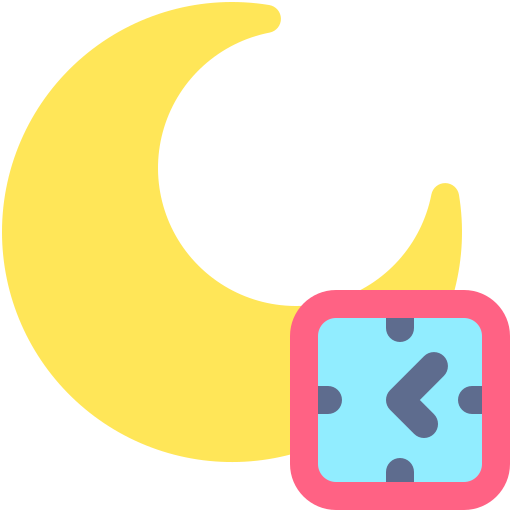 Nighttime Generic color fill icon