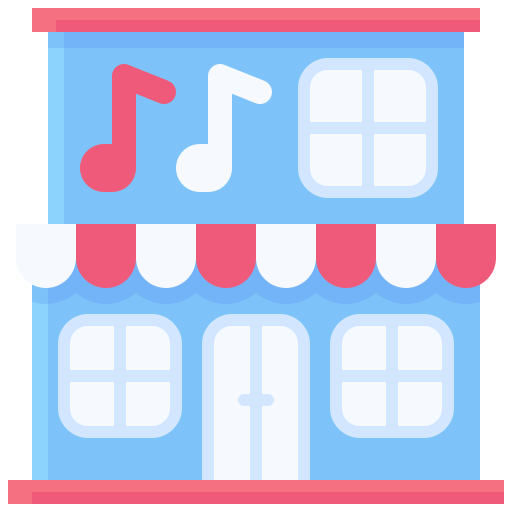 音楽店 Generic color fill icon