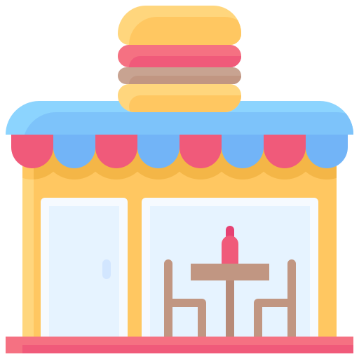 tienda de hamburguesas Generic color fill icono