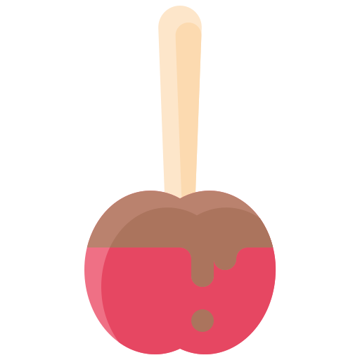 manzana caramelizada Generic color fill icono