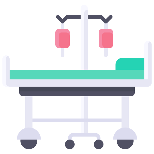 Łóżko szpitalne Generic color fill ikona