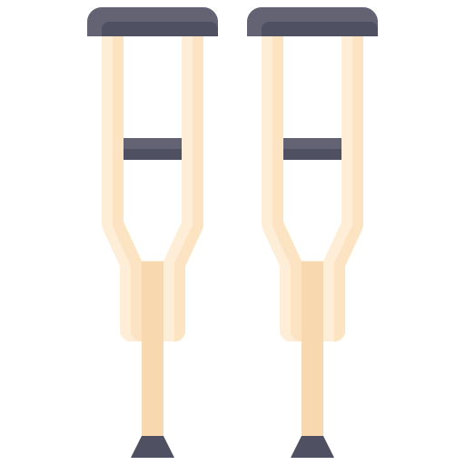 Crutches Generic color fill icon