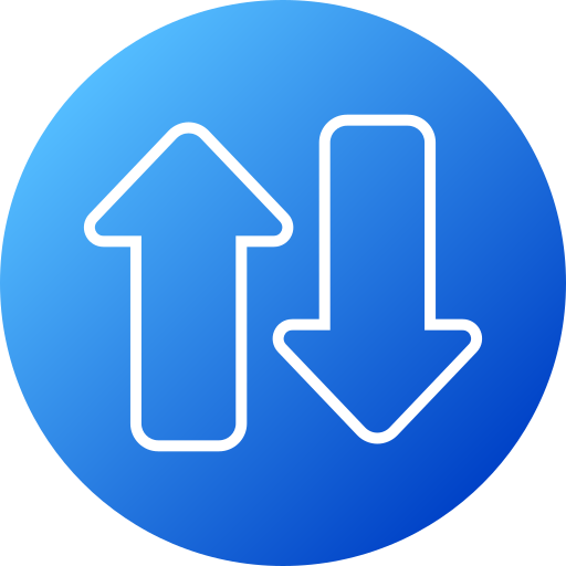 Up and down arrows Generic gradient fill icon