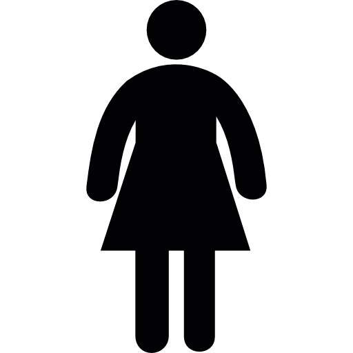 mujer con vestido  icono