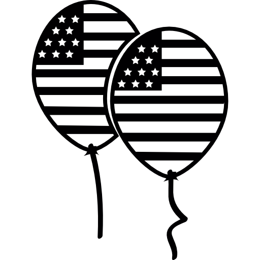 July Fourth balloons  icon