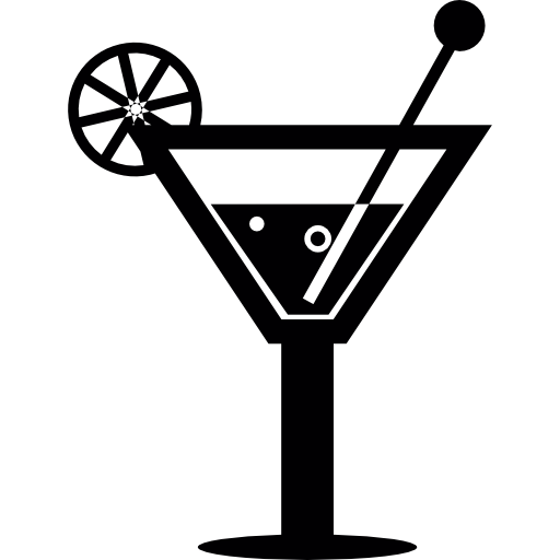cocktail su un bicchiere  icona