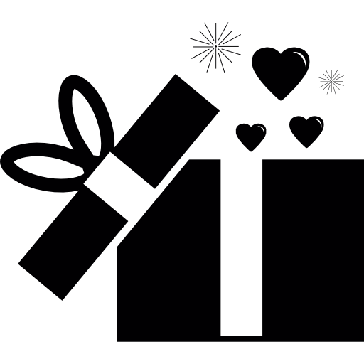 abrir caja de regalo  icono
