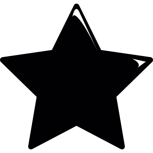 stevige stervorm van vijf punten  icoon