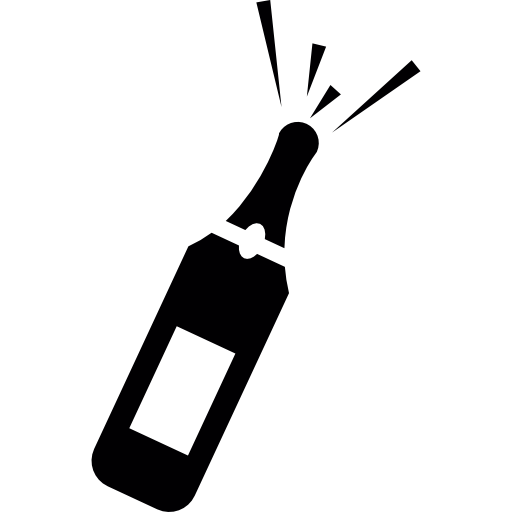 Opening a champagne bottle  icon