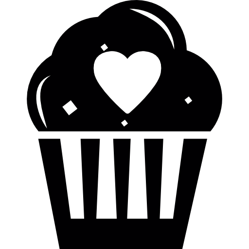 muffin romantico  icona
