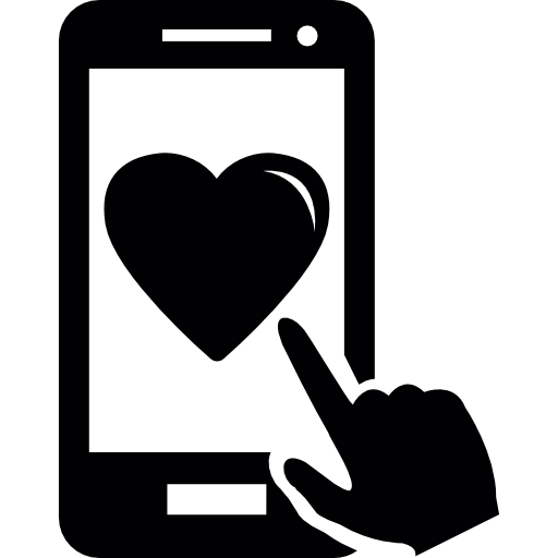 corazón en una pantalla  icono