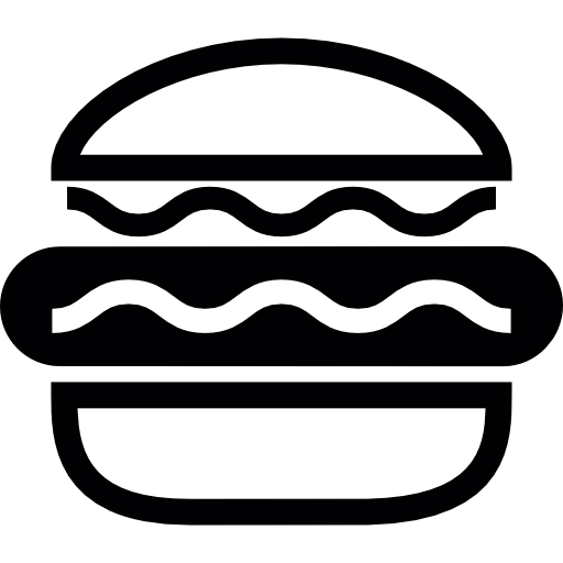 hamburger con pancetta  icona