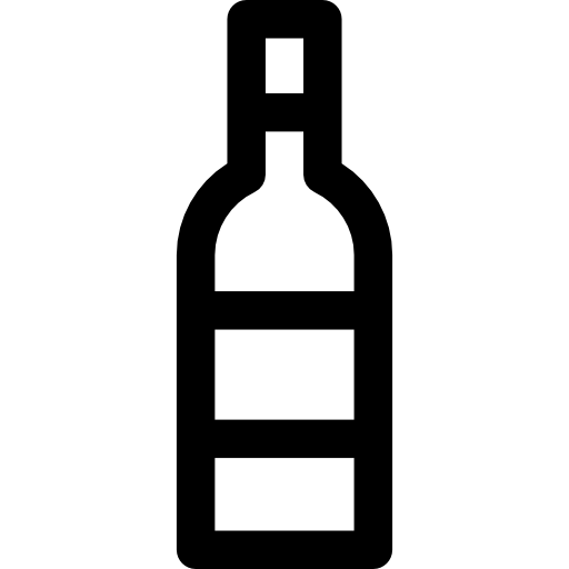 botella Basic Rounded Lineal icono