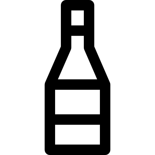 garrafa de vinho Basic Rounded Lineal Ícone