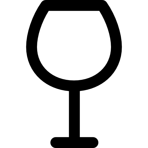 verre de vin Basic Rounded Lineal Icône