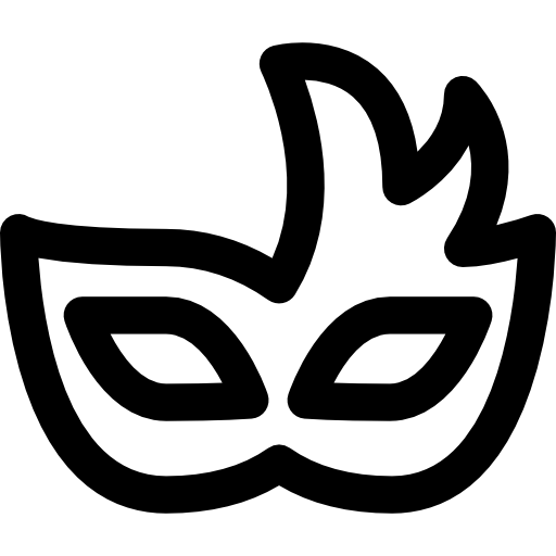 女性カーニバルマスク Curved Lineal icon