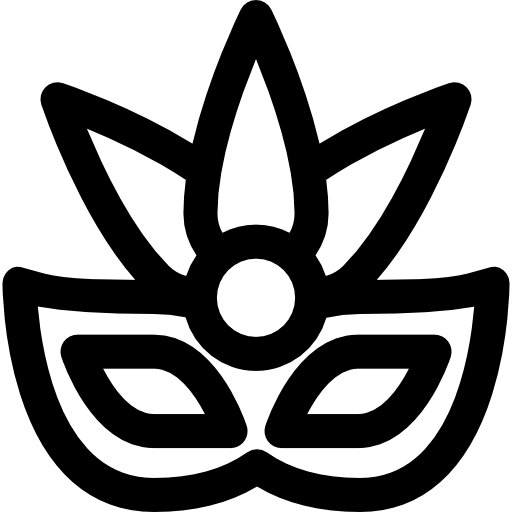 カーニバルマスク Curved Lineal icon