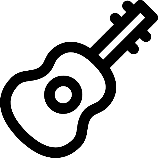 gitara akustyczna Curved Lineal ikona