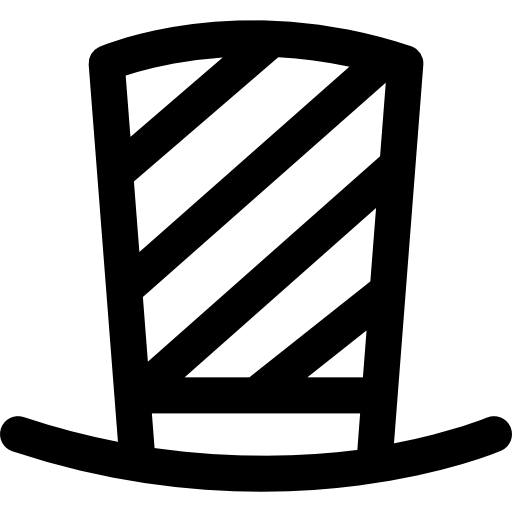 sombrero de carnaval Curved Lineal icono
