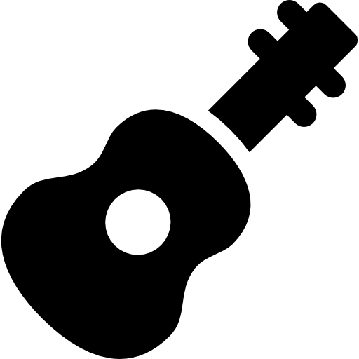 gitara akustyczna Curved Fill ikona