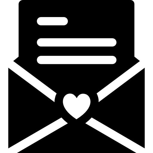 carta de san valentín  icono