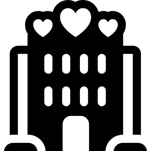 hotel romántico  icono