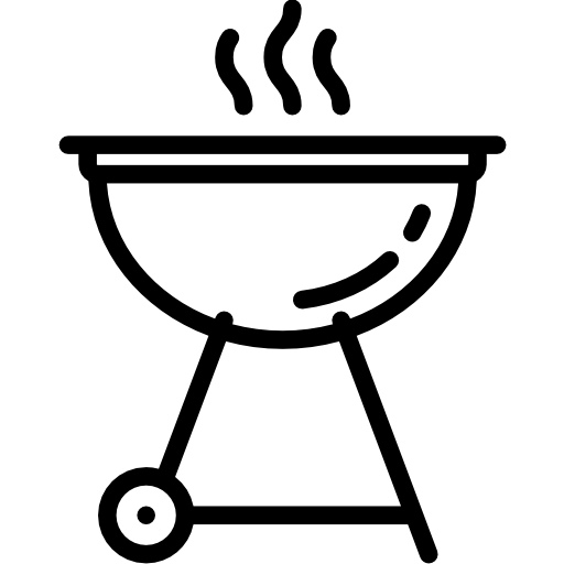 barbecue met wielen  icoon