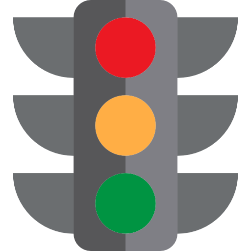 semáforo srip Flat icono