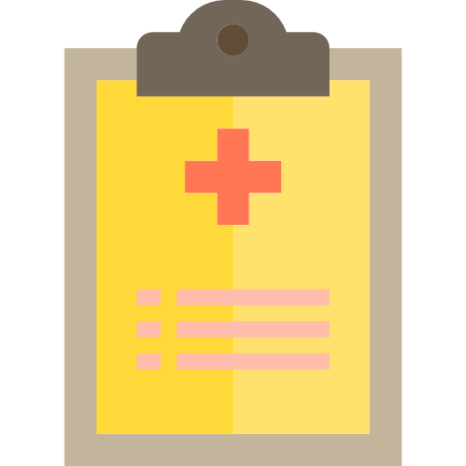 medizinisches ergebnis srip Flat icon