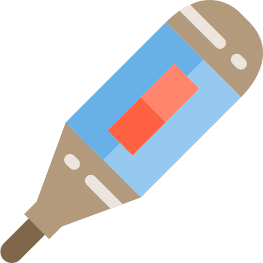 termometro srip Flat icona