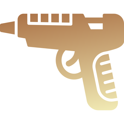 pistola de pegamento Generic gradient fill icono