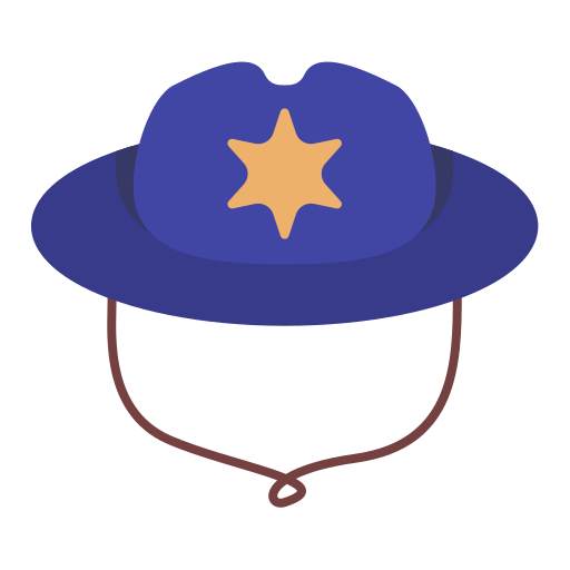 cappello da cowboy Generic color fill icona