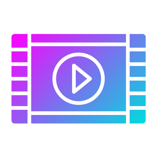 video speler Generic gradient fill icoon