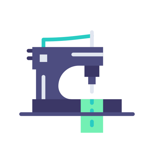 máquina de coser Generic color fill icono