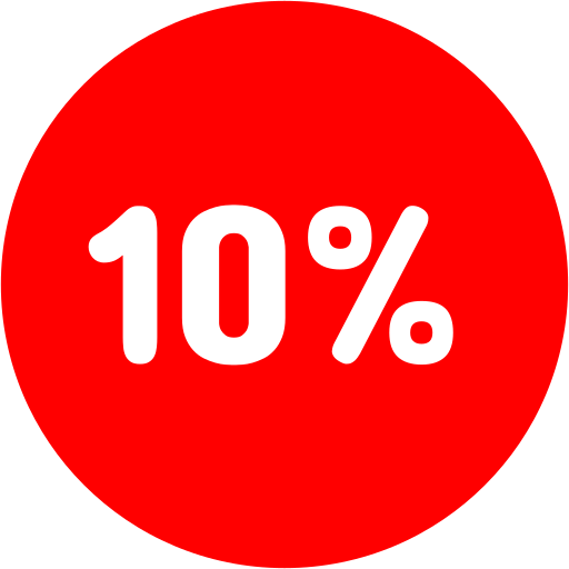 10 percent Generic color fill icon