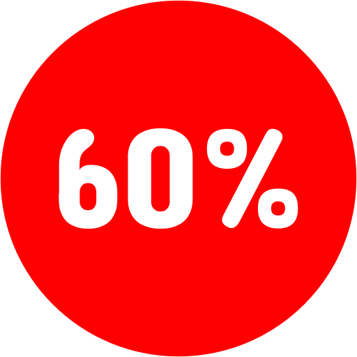 60 percent Generic color fill icon