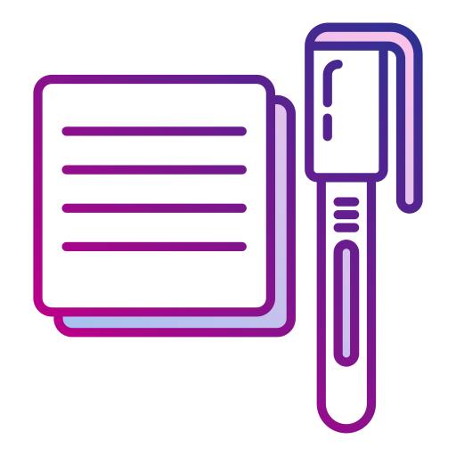 notities Generic gradient lineal-color icoon