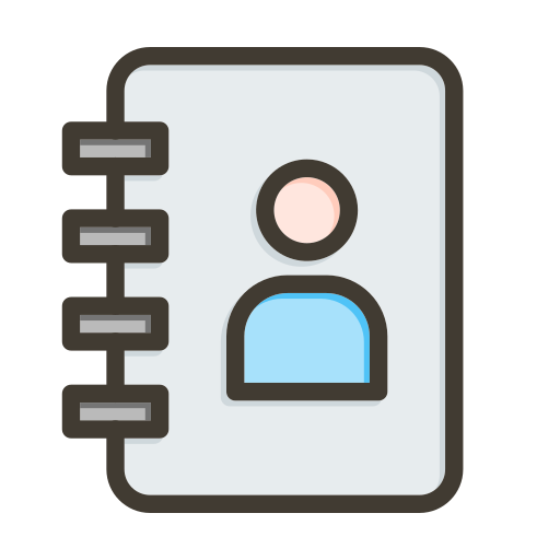 libreta de contactos Generic color lineal-color icono